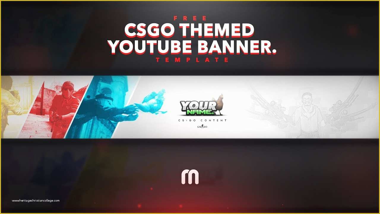 Youtube Banner Free Template Of Free Csgo Banner Template