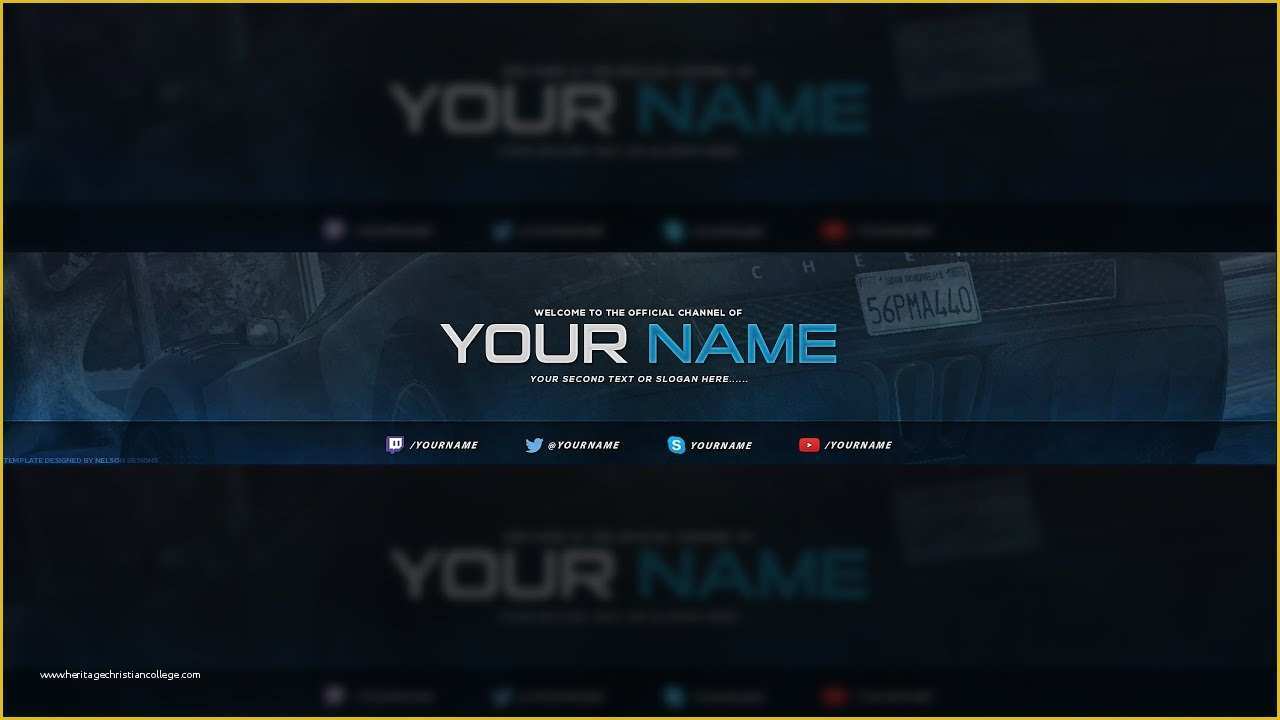 Youtube Banner Free Template Of Free Gaming Banner Template Tutorial