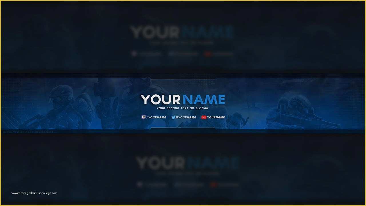 Youtube Banner Free Template Of Free Halo Banner Template Psd