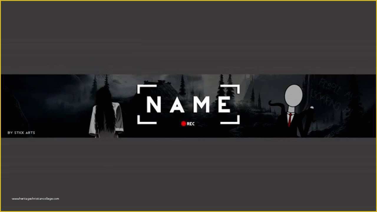 Youtube Banner Free Template Of Free Horror Youtube Banner Template
