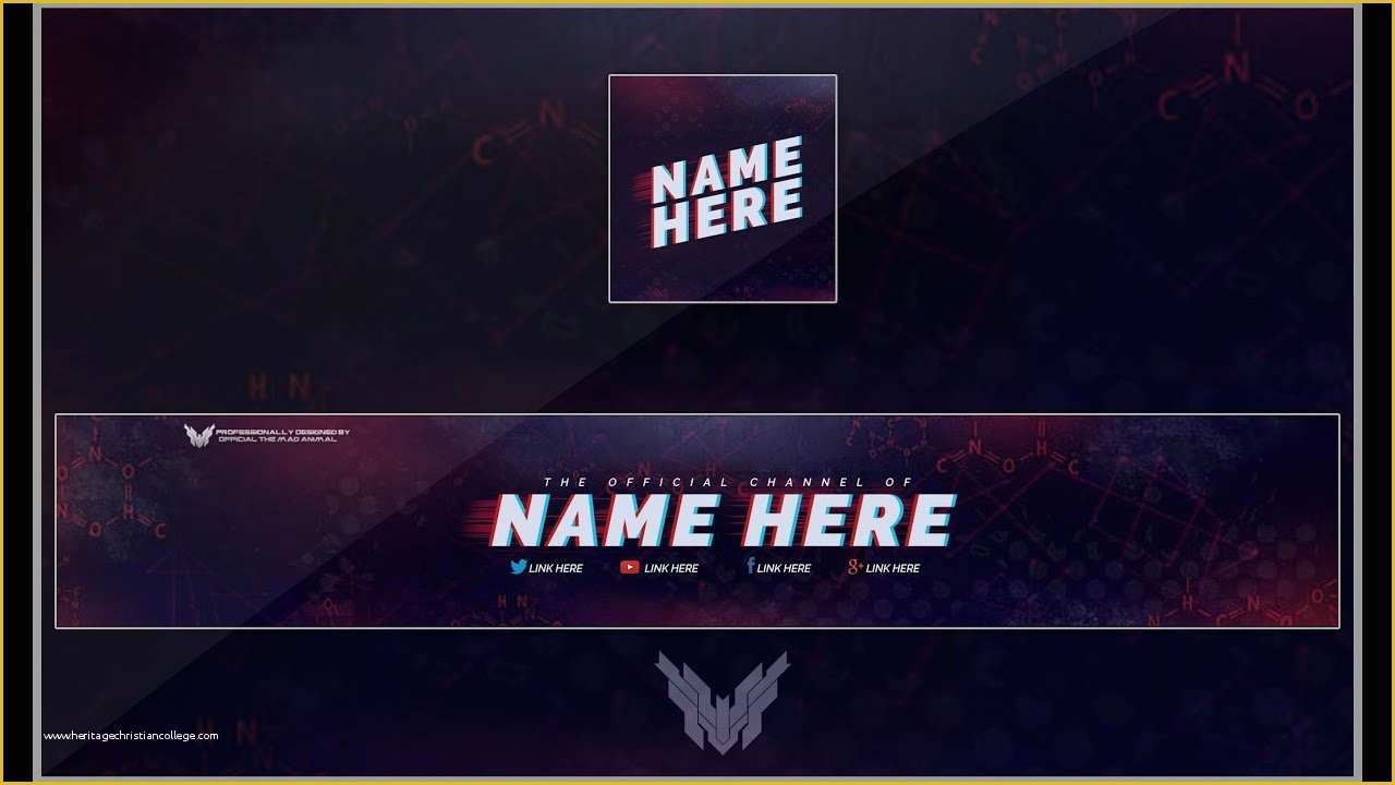 Youtube Banner Free Template Of Free Youtube Banner &amp; Avatar Revamp Rebrand Template