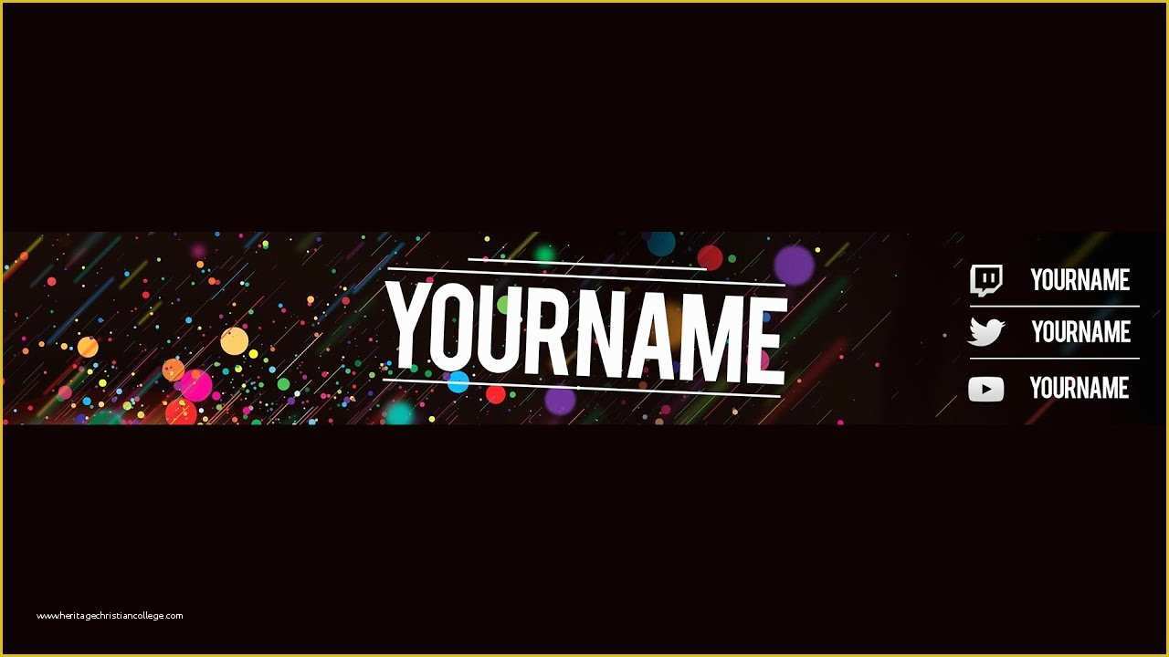 Youtube Banner Free Template Of Free Youtube Banner Template