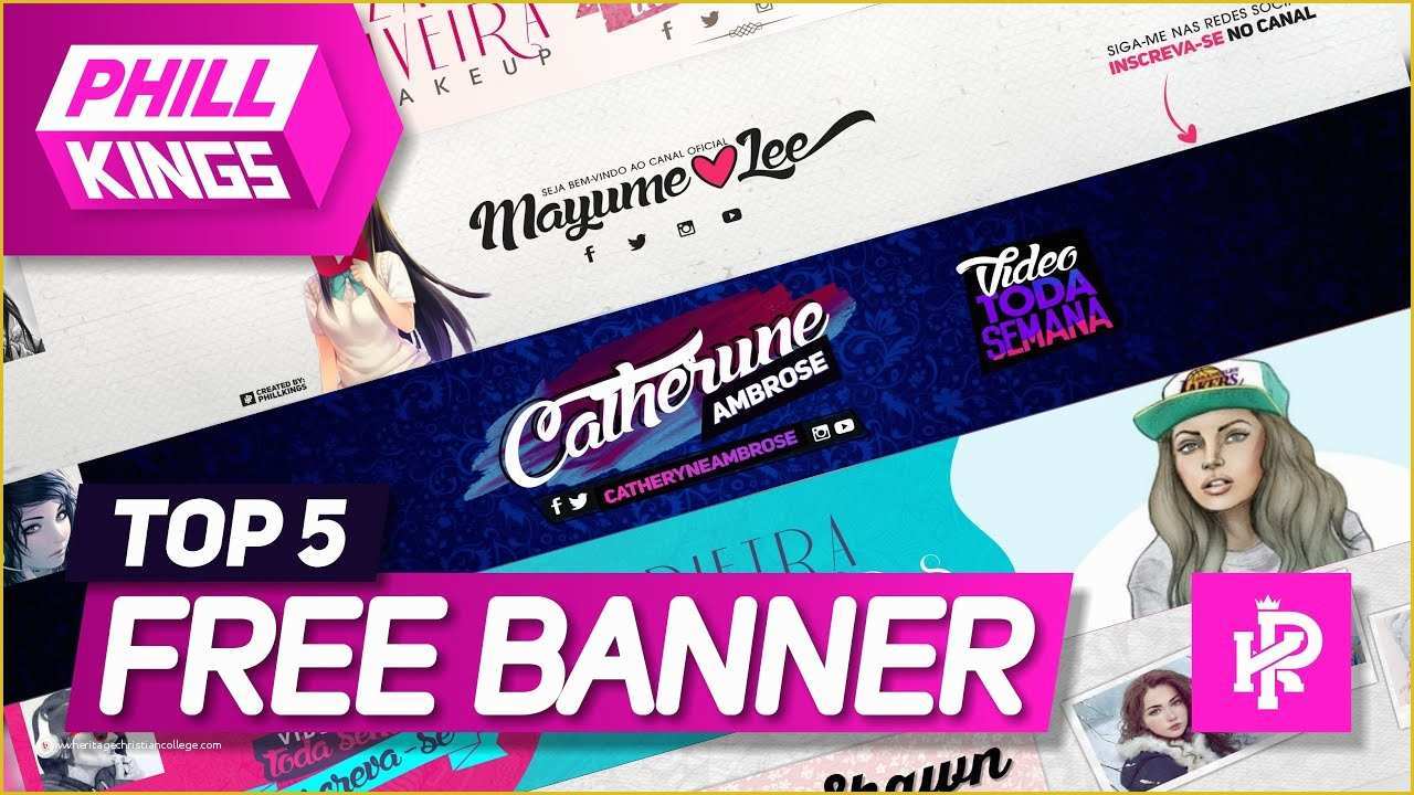 Youtube Banner Free Template Of top 5 Free Banner Template for Girls and Women 5