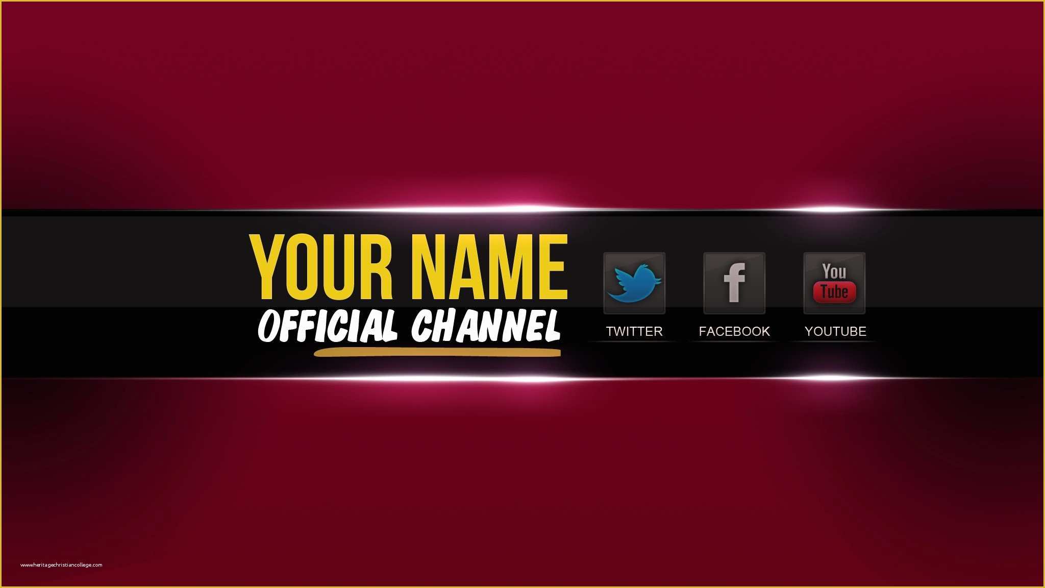 Youtube Banner Free Template Of Youtube Banner Template Psd