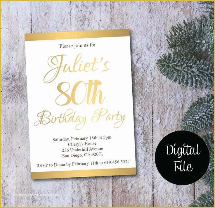 100th Birthday Invitation Templates Free Of 1000 Ideas About 80th Birthday Invitations On Pinterest