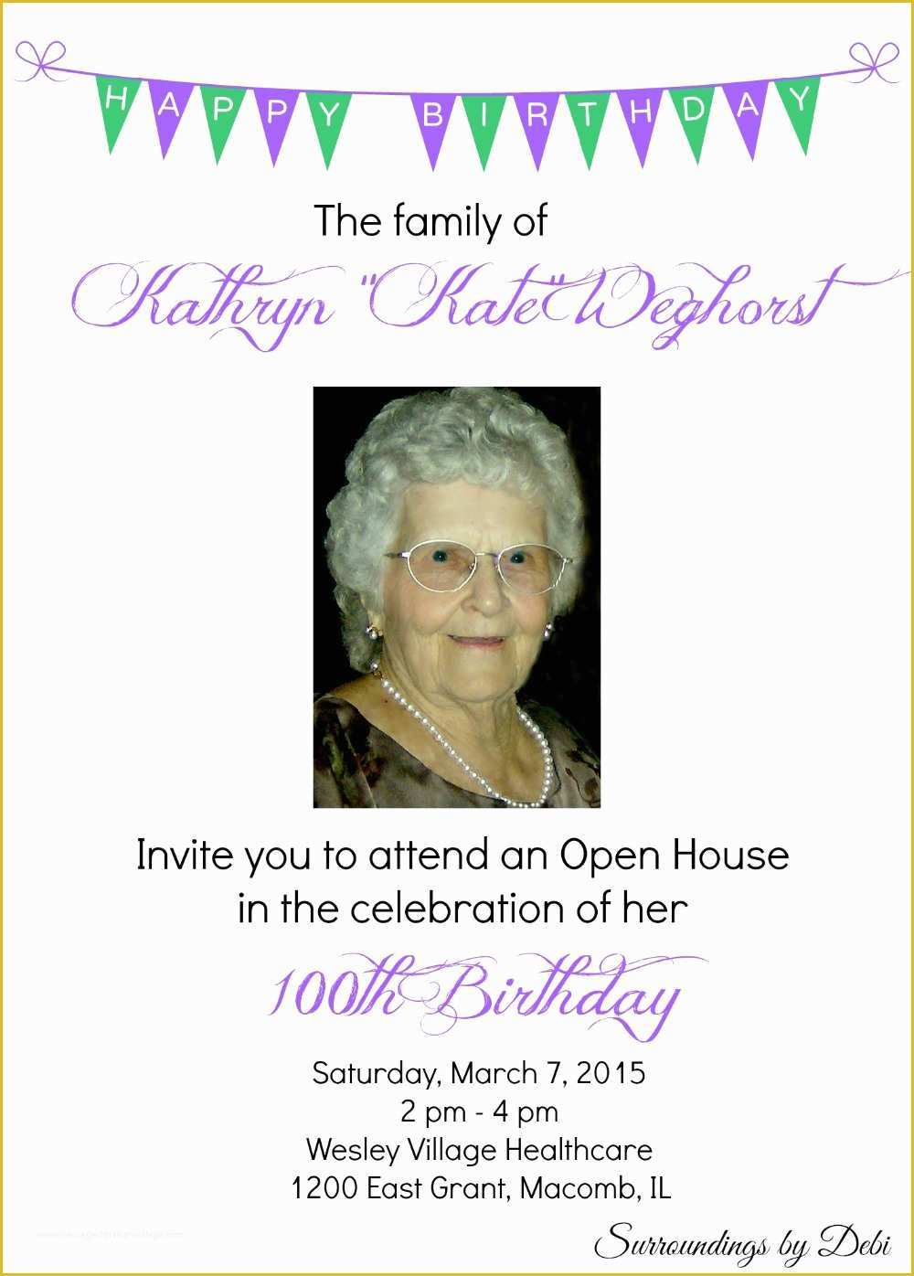 100th Birthday Invitation Templates Free Of 100th Birthday Party Ideas Celebrating 100 Years Of Life