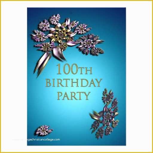 100th Birthday Invitation Templates Free Of 100th Birthday Party Invitation 5&quot; X 7&quot; Invitation Card