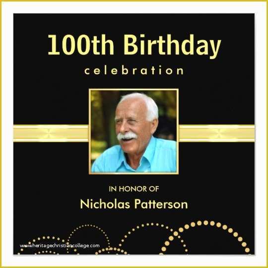 100th Birthday Invitation Templates Free Of 100th Birthday Party Invitations Optional