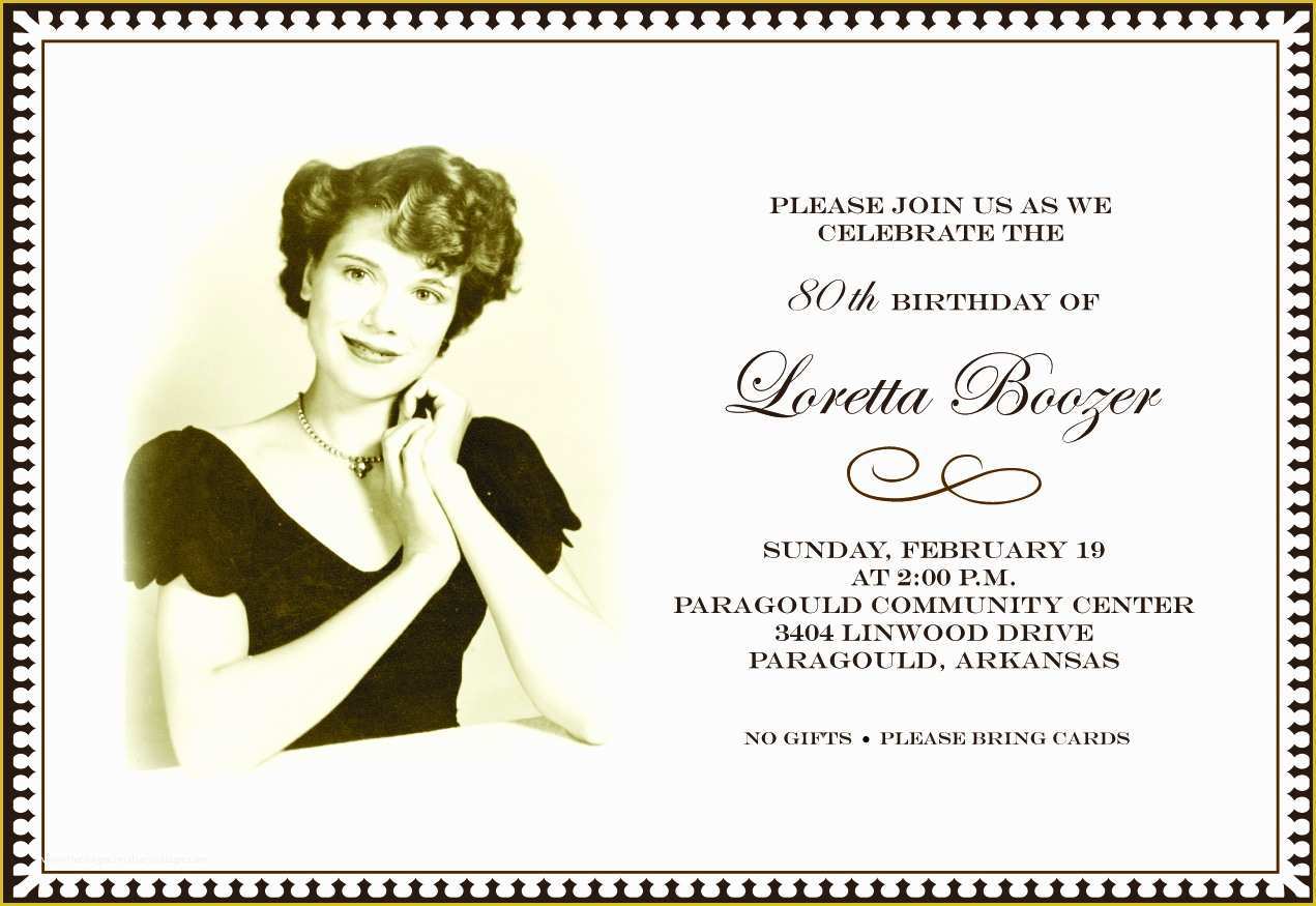 100th Birthday Invitation Templates Free Of 90th Birthday Invitation Templates Free