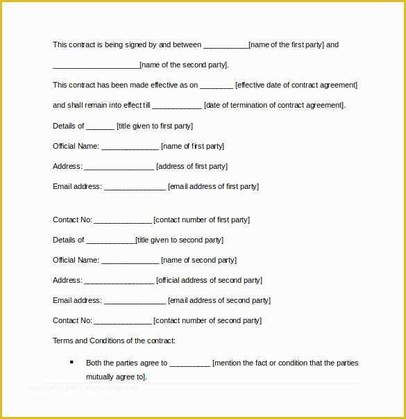 1099 Agreement Template Free Of 1099 Contractor Agreement Template Templates Resume