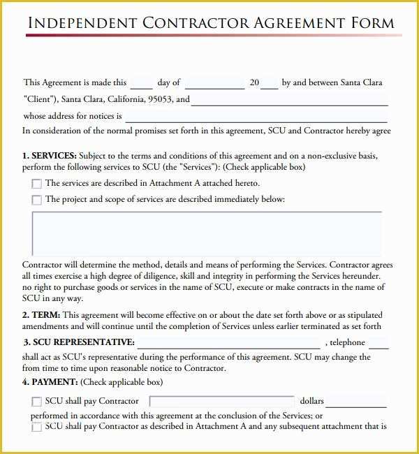1099 Agreement Template Free Of Independent Contractor Agreement for Salon