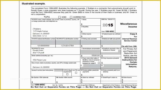 1099 Agreement Template Free Of Printable Irs form 1099 Misc for 2015 for Taxes to Be