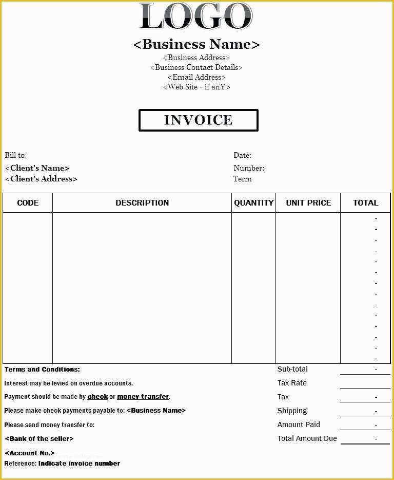 1099 Invoice Template Free Of 1099 Invoice Template