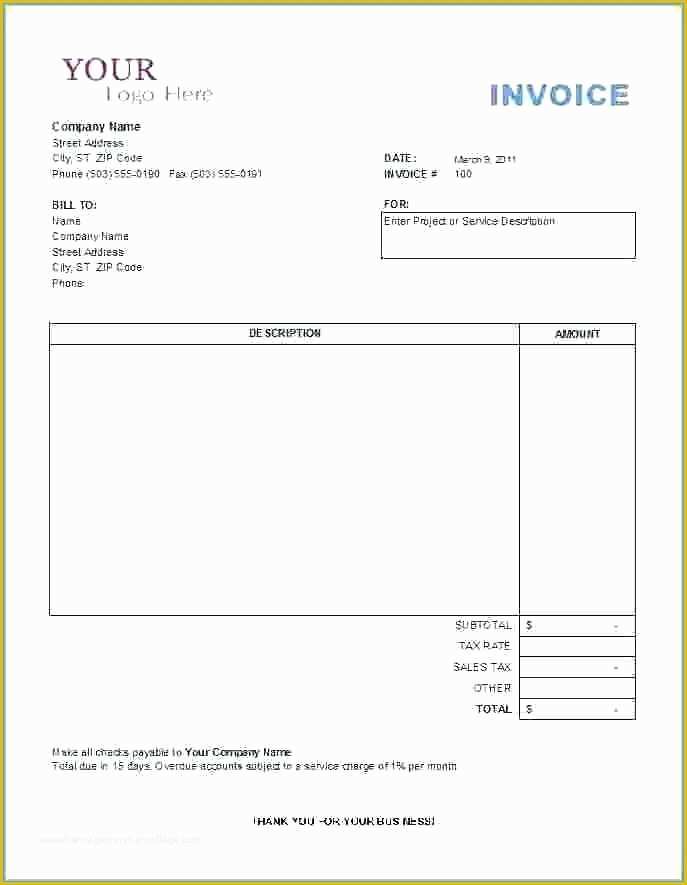 1099 Invoice Template Free Of 1099 Invoice Template