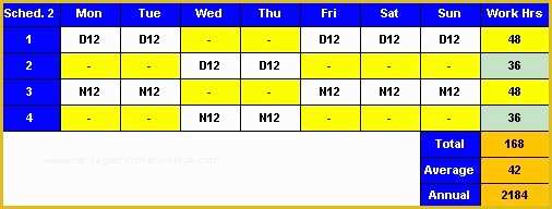 12 Hour Work Schedule Template Free Of 3 Crew 12 Hour Shift Schedule