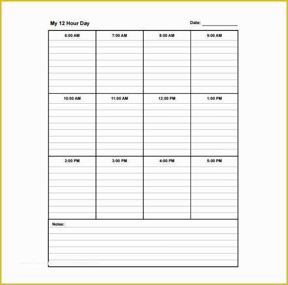 12 Hour Work Schedule Template Free Of School Schedule Template 13 Free Word Excel Pdf