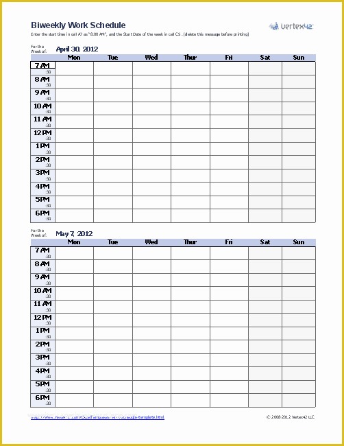 12 Hour Work Schedule Template Free Of Work Schedule Template for Excel