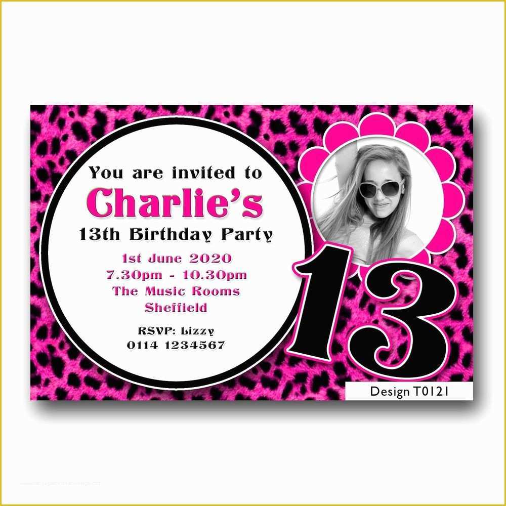 13th Birthday Invitation Templates Free Of 13th Birthday Invitation