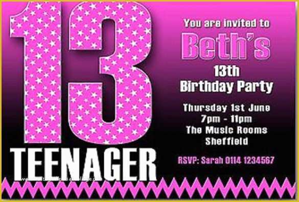 13th-birthday-invitation-templates-free-of-13th-birthday-invitations