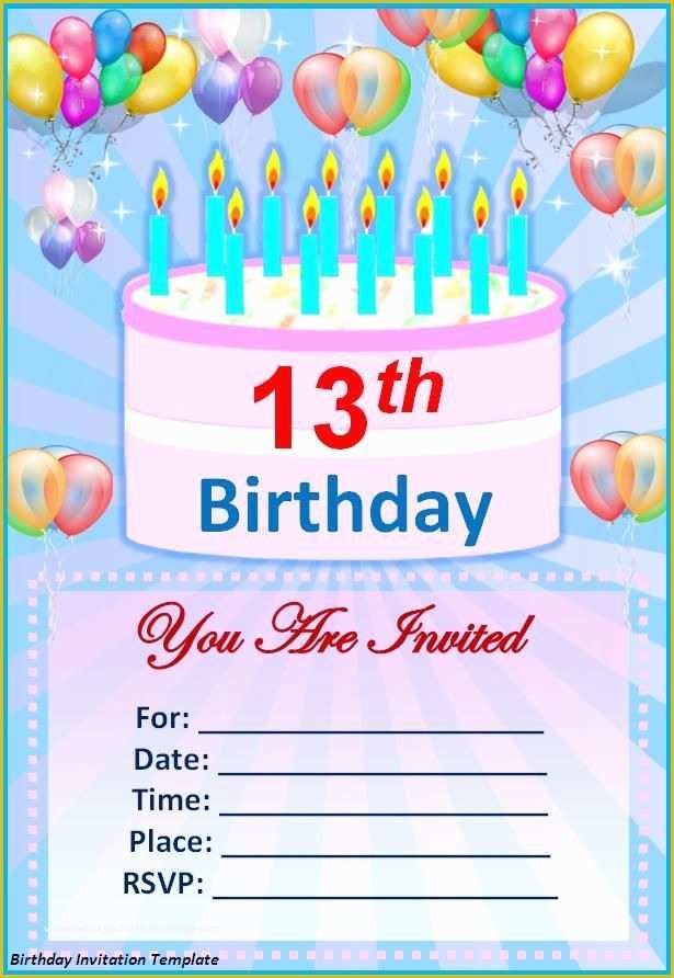 free-13th-birthday-invitation-templates