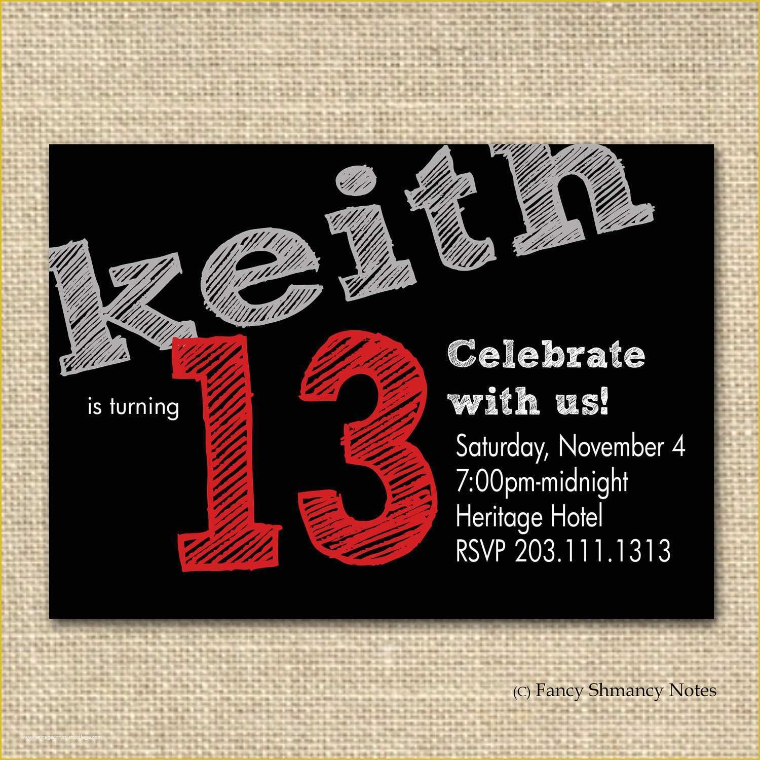 13th Birthday Invitation Templates Free Of 13th Birthday Party Invitation Ideas – Bagvania Free