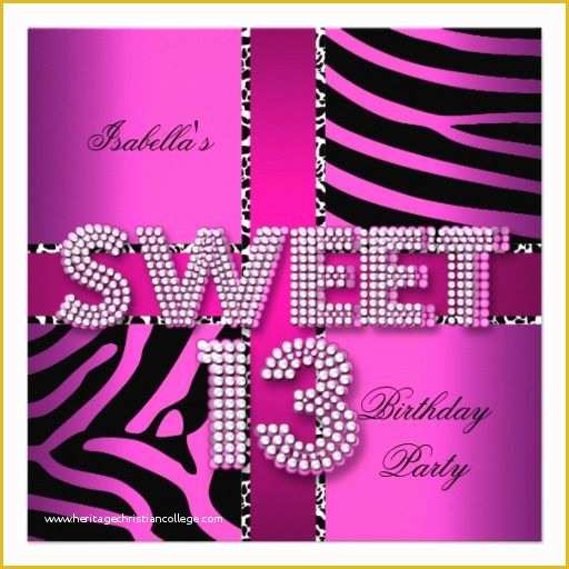 13th Birthday Invitation Templates Free Of 29 Best 13th Birthday Party Invitations Images On