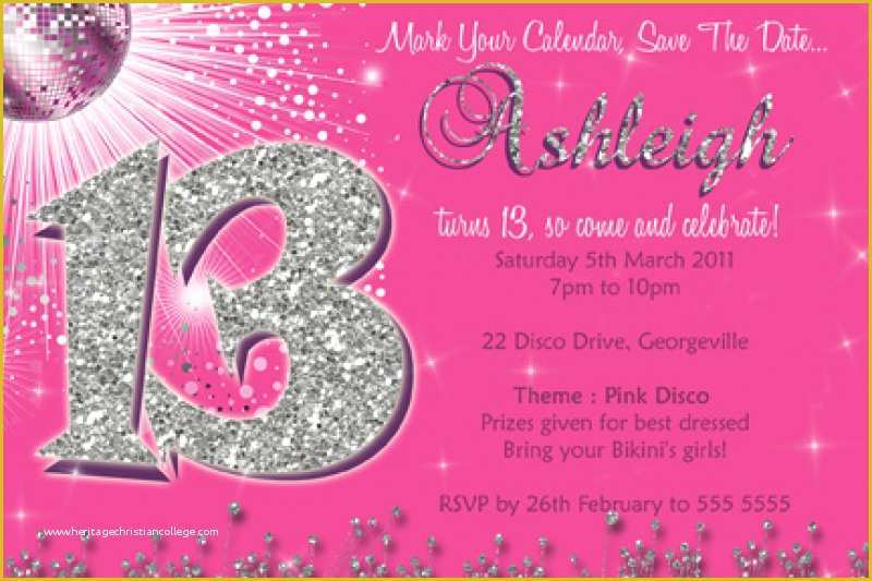 13th Birthday Invitation Templates Free Of Free 13th Birthday Invitation Template – orderecigsjuicefo