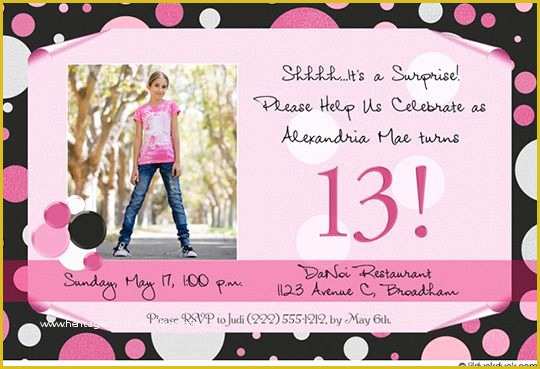 13th Birthday Invitation Templates Free Of Free Free Template 13th Birthday Party Invitation Wording