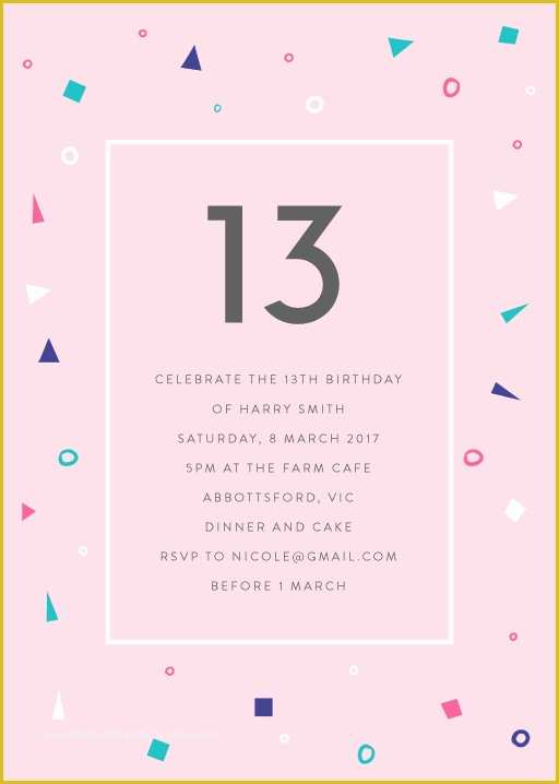 57 13th Birthday Invitation Templates Free