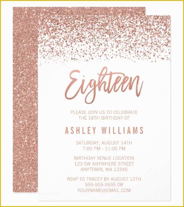 18th Birthday Party Invitation Templates Free Of 14 18th Birthday Invitation Designs &amp; Templates Psd Ai