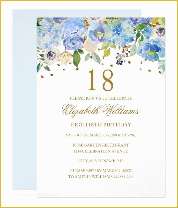 18th Birthday Party Invitation Templates Free Of 14 18th Birthday Invitation Designs &amp; Templates Psd Ai