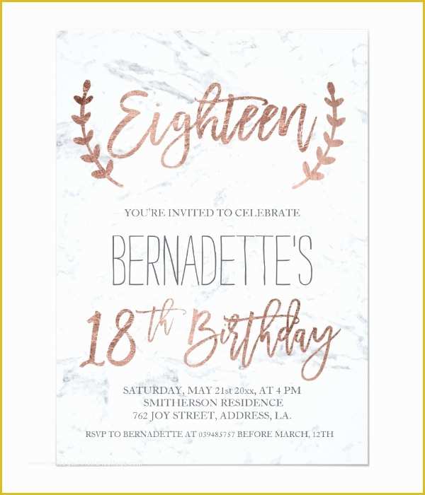 48 18th Birthday Party Invitation Templates Free