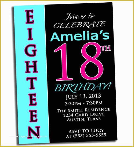 18th Birthday Party Invitation Templates Free Of 18 Birthday Invitation Ideas Eyerunforpob