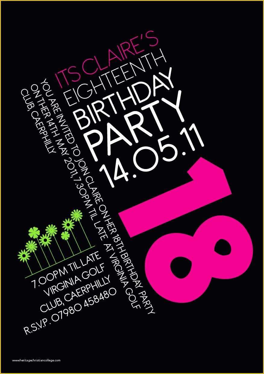 18th Birthday Party Invitation Templates Free Of 18th Birthday Invitation Idea Party
