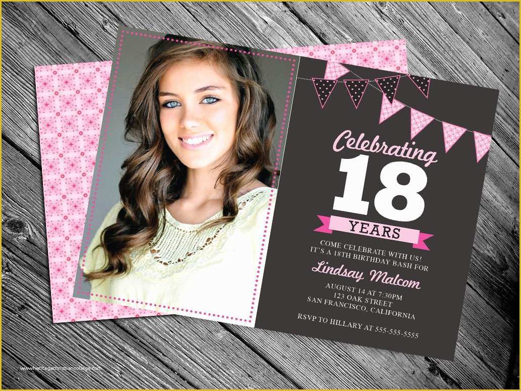 18th Birthday Party Invitation Templates Free Of 18th Birthday Invitation