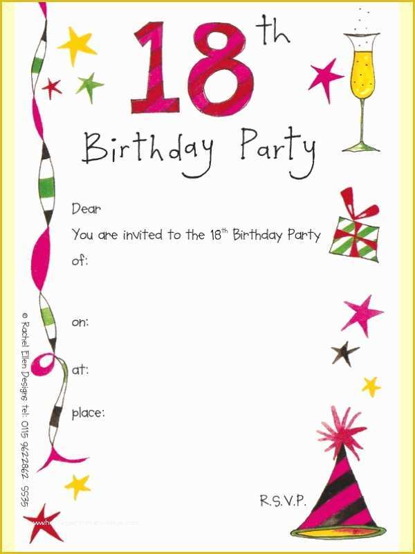18th Birthday Party Invitation Templates Free Of 18th Birthday Invitations Template