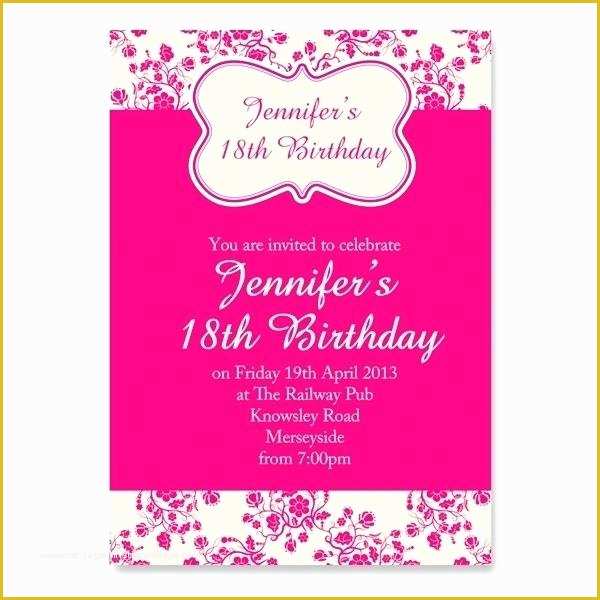 18th Birthday Party Invitation Templates Free Of 18th Birthday Invite – Amandab