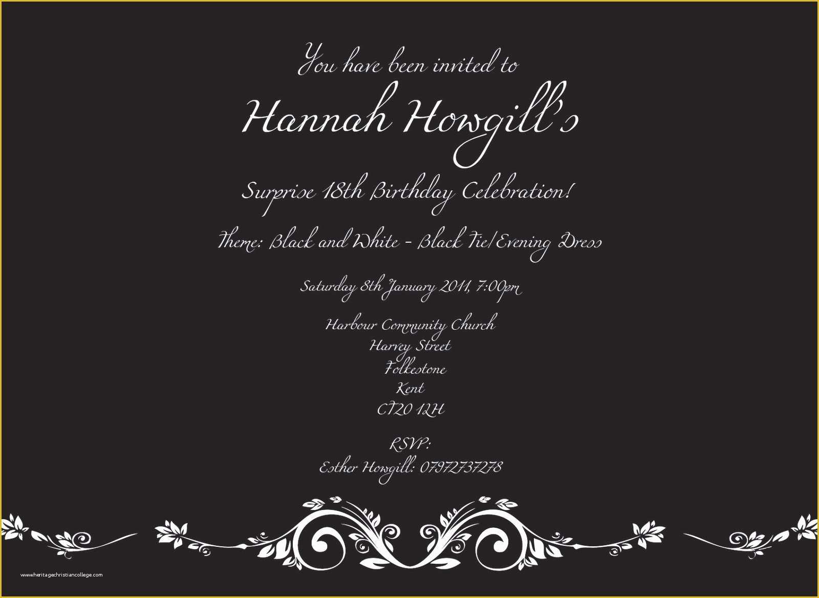18th Birthday Party Invitation Templates Free Of 18th Birthday Invites Template