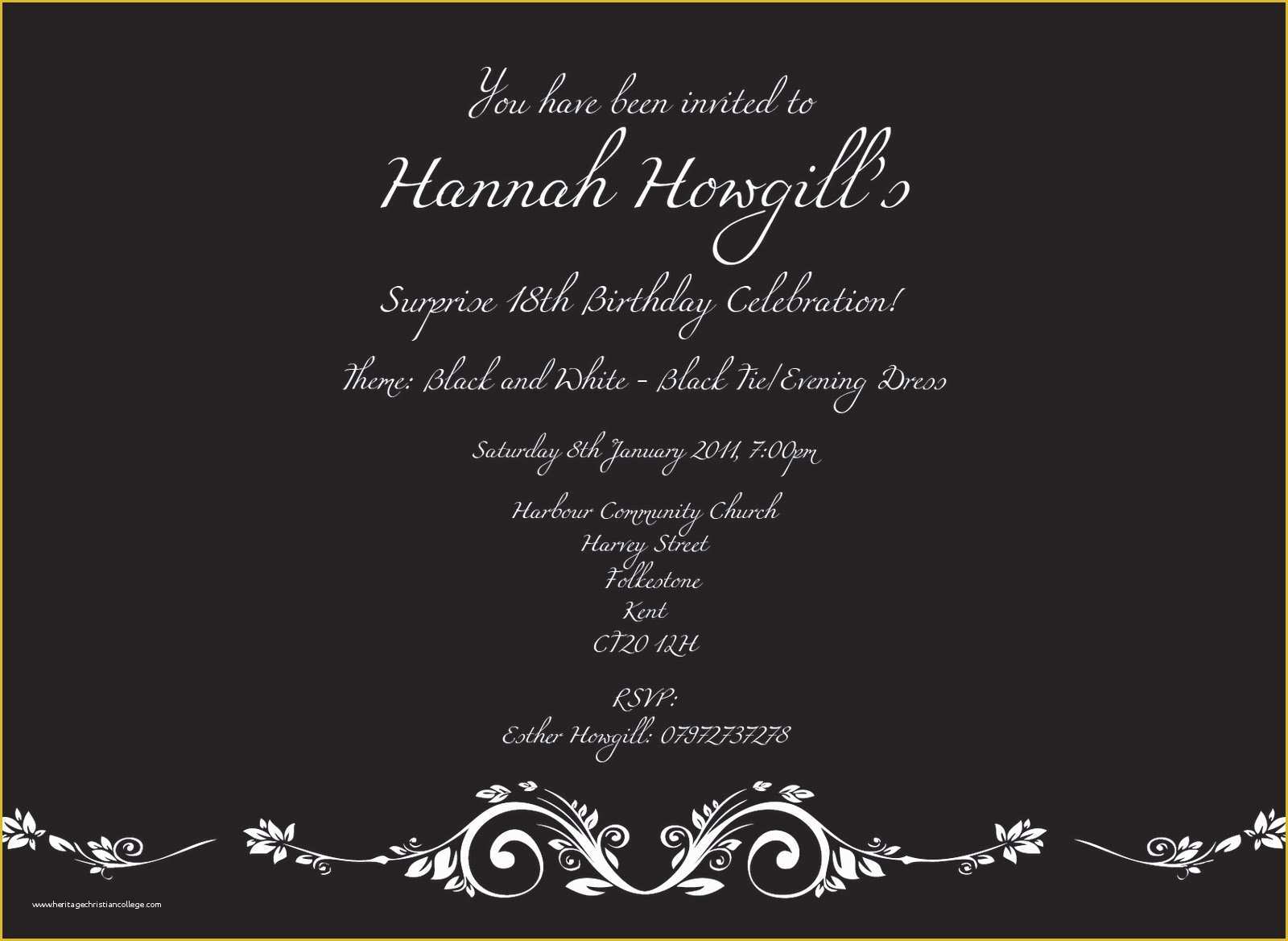 18th Birthday Party Invitation Templates Free Of 18th Birthday Invites Template