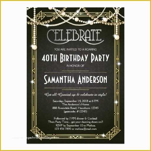 1920s Party Invitation Template Free Of 25 Best Ideas About Great Gatsby Invitation On Pinterest