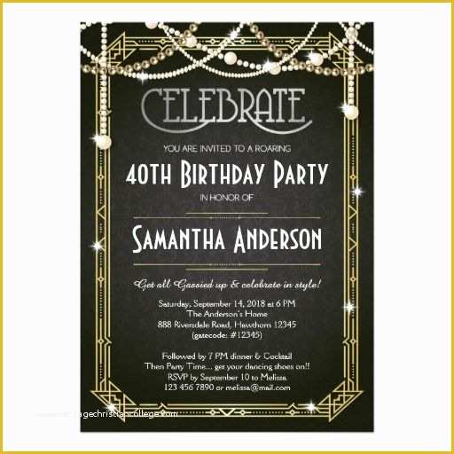 1920s Party Invitation Template Free Of 25 Best Ideas About Great Gatsby Invitation On Pinterest