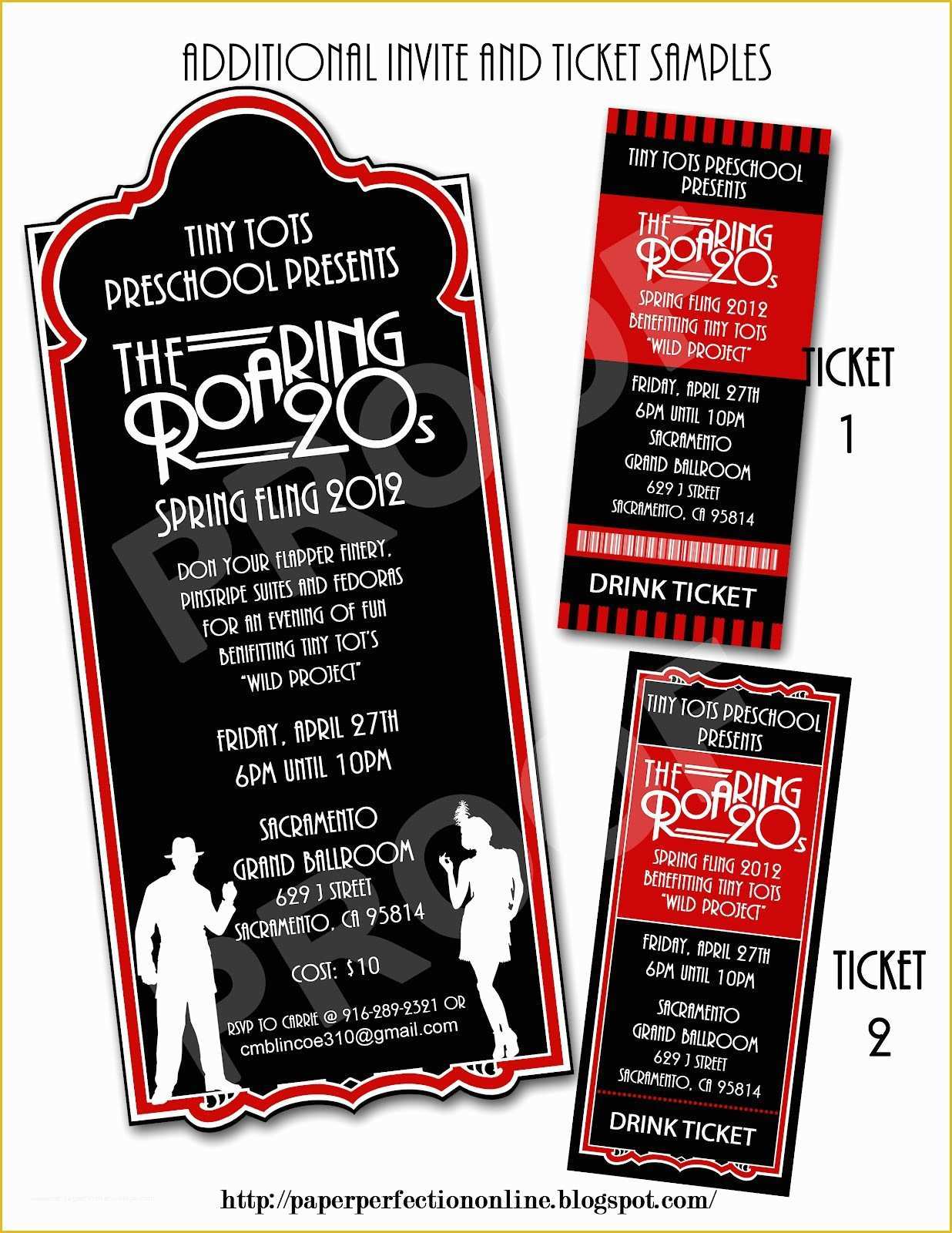 1920s Party Invitation Template Free Of Paper Perfection Roaring Twenties 1920s Party