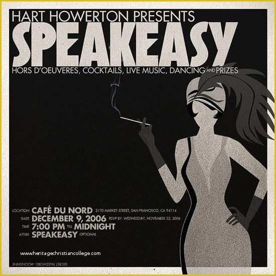 1920s Party Invitation Template Free Of Speakeasy Invitations Templates – Nextinvitation Templates