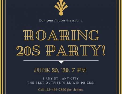 1920s Party Invitation Template Free Of Vintage Invitation Templates Canva