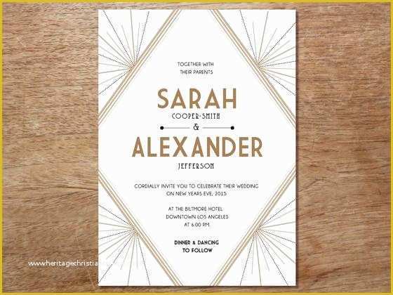 1920s Party Invitation Template Free Of Wedding Invitation Template Deco A 1920s Style Great