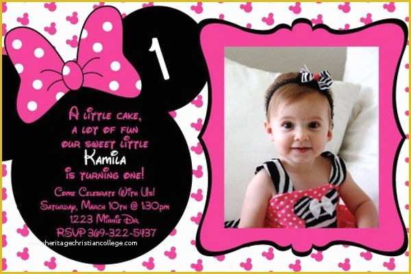 1st Birthday Invitation Template Free Download Of 20 Minnie Mouse Birthday Invitation Templates Psd Ai