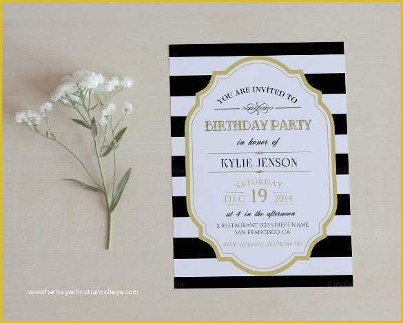 1st Birthday Invitation Template Free Download Of 22 Birthday Invitation Templates – Free Sample Example