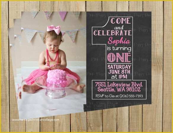 1st Birthday Invitation Template Free Download Of 36 First Birthday Invitations Psd Vector Eps Ai Word