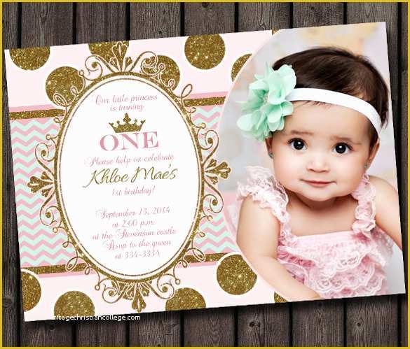 1st Birthday Invitation Template Free Download Of 36 First Birthday Invitations Psd Vector Eps Ai Word