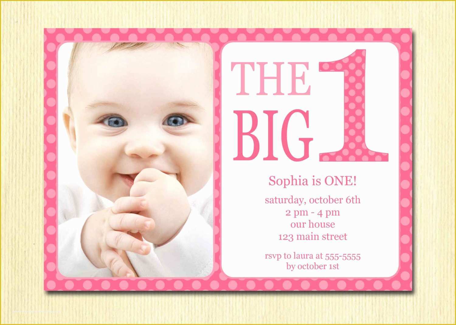 1st Birthday Invitation Template Free Download Of Baby First Birthday Invitations – Bagvania Free Printable